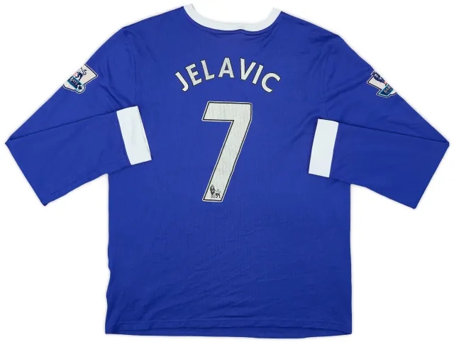 Nike 2012-13 Everton Home L/S Shirt Jelavic #7 - 6/10 - (L)