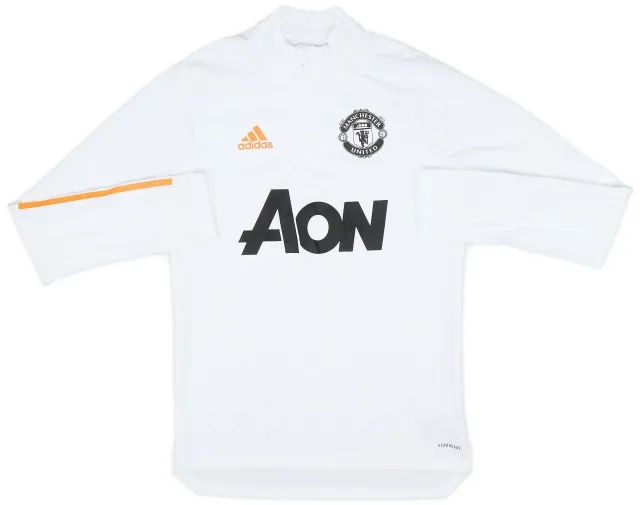 2020-21 Manchester United adidas 1/4 Zip Drill Top - 8/10 - (S)