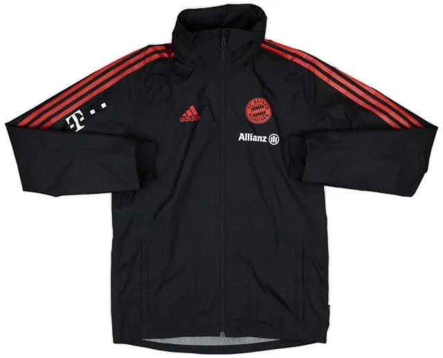 2021-22 Bayern Munich adidas Hooded Rain Jacket - 8/10 - (S)