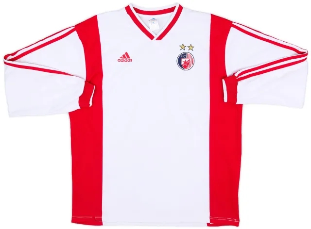 adidas 2001-02 Red Star Belgrade Away L/S Shirt - 6/10 - (XL)