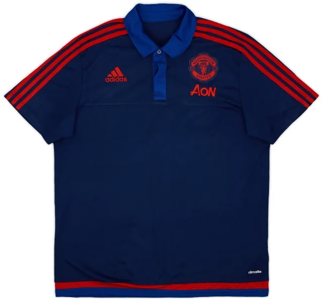2015-16 Manchester United adidas Polo Shirt - 8/10 - (L)