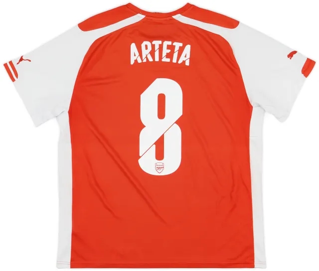 Puma 2014-15 Arsenal Home Shirt Arteta #8 - 7/10 - (XL)