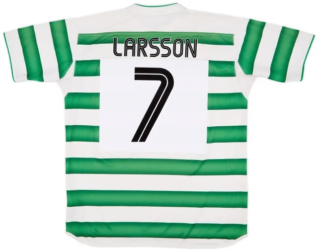 Umbro 2003-04 Celtic Home Shirt Larsson #7 - 6/10 - (XL)
