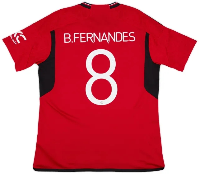 adidas 2023-24 Manchester United Home Shirt B.Fernandes #8 - 9/10 - (XL)