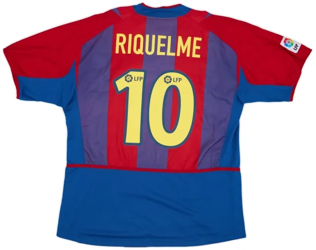 Nike 2002-03 Barcelona Home Shirt Riquelme #10 - 6/10 - (L)