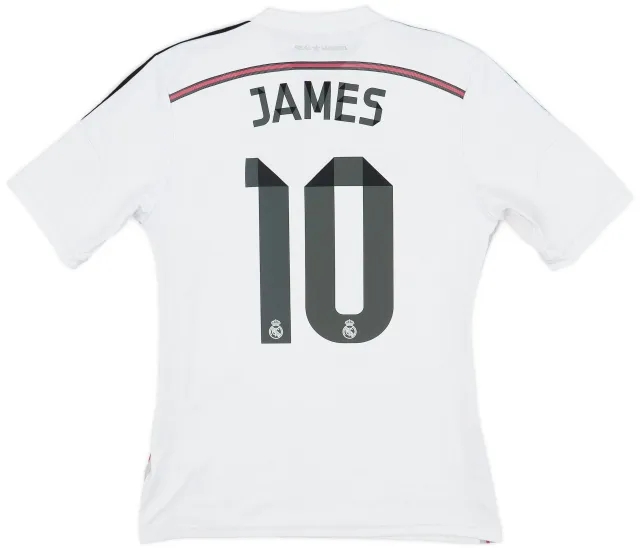 adidas 2014-15 Real Madrid Home Shirt James #10 - 5/10 - (S)