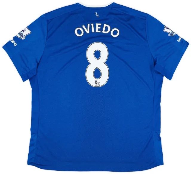Umbro 2015-16 Everton Home Shirt Oviedo #8 - 9/10 - (3XL)