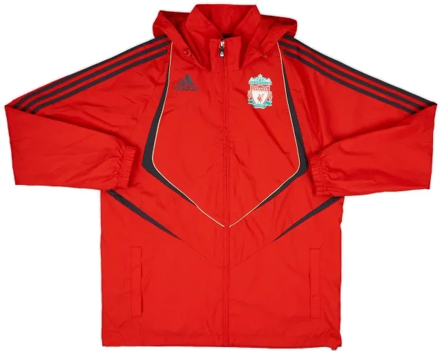 2009-10 Liverpool adidas Hooded Rain Jacket - 8/10 - (M)