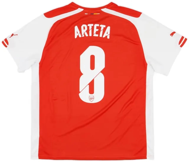 Puma 2014-15 Arsenal Home Shirt Arteta #8 - 7/10 - (XL)