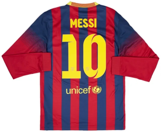 Nike 2013-14 Barcelona Home L/S Shirt Messi #10 - 8/10 - (S)