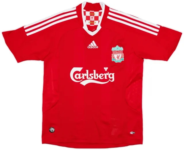 adidas 2008-10 Liverpool Home Shirt - 7/10 - (XL.Boys)