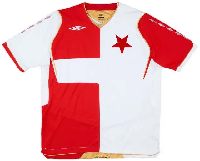 Umbro 2008-09 Slavia Prague Home Shirt - 9/10 - (L)