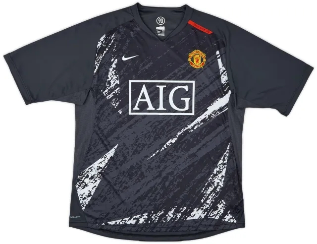2007-08 Manchester United Nike Training Shirt - 9/10 - (L)