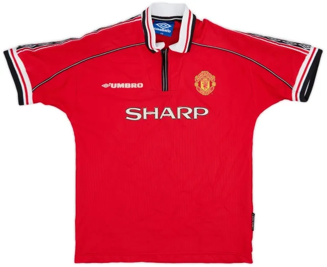 Umbro 1998-00 Manchester United Home Shirt - 7/10 - (L.Boys)