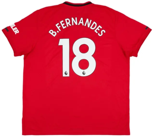 adidas 2019-20 Manchester United Home Shirt B.Fernandes #18 - 7/10 - (XXL)