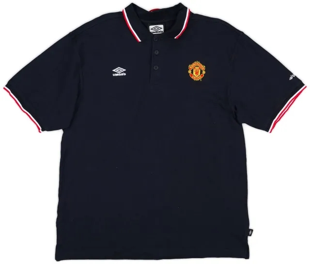 2000-01 Manchester United Umbro Polo Shirt - 9/10 - (XXL)