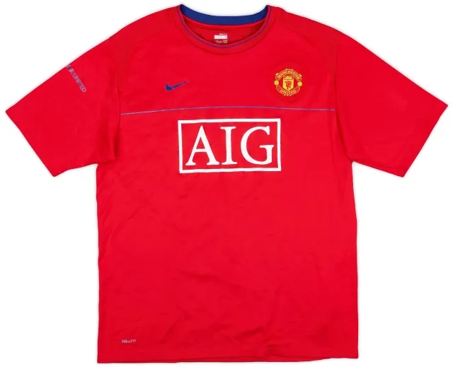2008-09 Manchester United Nike Training Shirt - 8/10 - (XL)