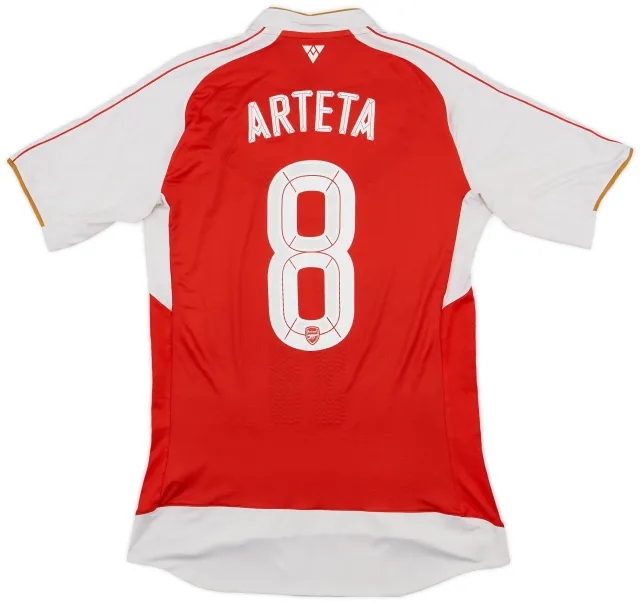 Puma 2015-16 Arsenal Home Shirt Arteta #8 - 7/10 - (S)