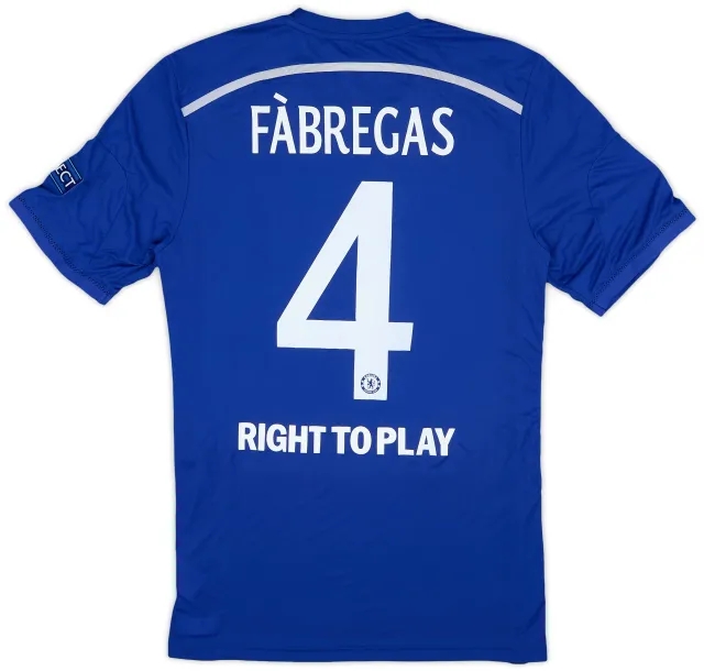 adidas 2014-15 Chelsea Match Issue Champions League Home Shirt Fabregas #4