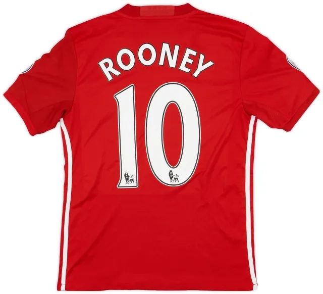 adidas 2016-17 Manchester United Home Shirt Rooney #10 - 6/10 - (S)