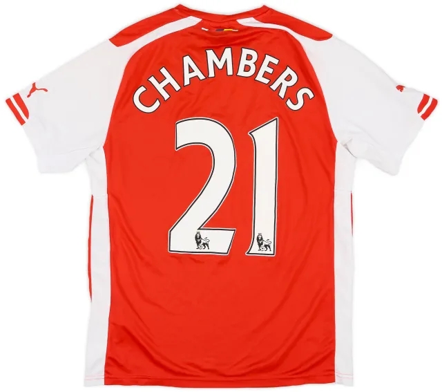 Puma 2014-15 Arsenal Home Shirt Chambers #21 - 4/10 - (M)