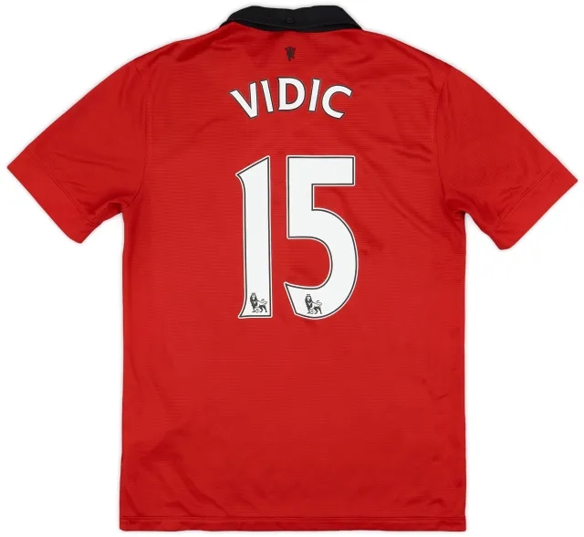 Nike 2013-14 Manchester United Home Shirt Vidic #15 - 5/10 - (M)