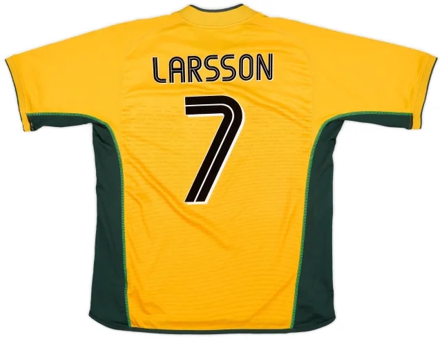Umbro 2002-03 Celtic Away Shirt Larsson #7 - 7/10 - (L)