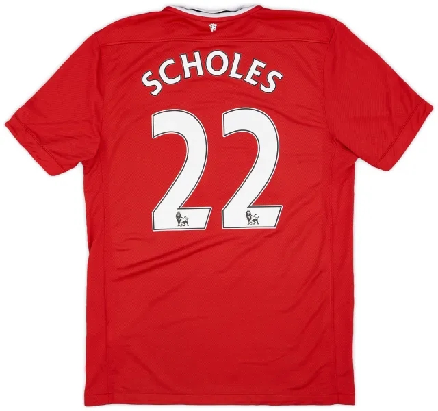 Nike 2011-12 Manchester United Home Shirt Scholes #22 - 6/10 - (L)