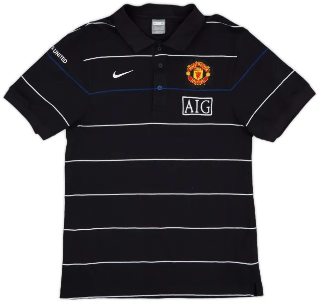 2008-09 Manchester United Nike Polo Shirt - 9/10 - (M)