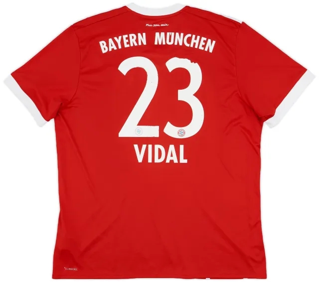 adidas 2017-18 Bayern Munich Home Shirt Vidal #23 - 4/10 - (XL)