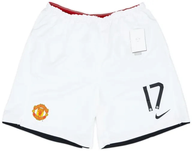 Nike 2007-08 Manchester United Home Shorts #17 (Nani) (M)