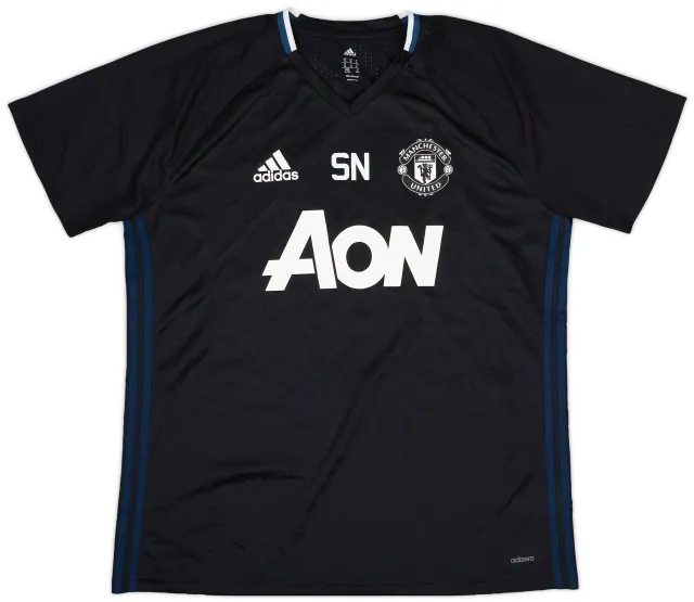 2016-17 Manchester United adidas Staff Issue Training Shirt 'SN' - 9/10 - (XL)