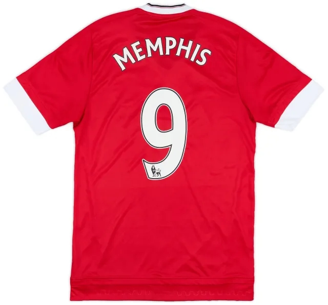 adidas 2015-16 Manchester United Home Shirt Memphis #9 - 9/10 - (S)