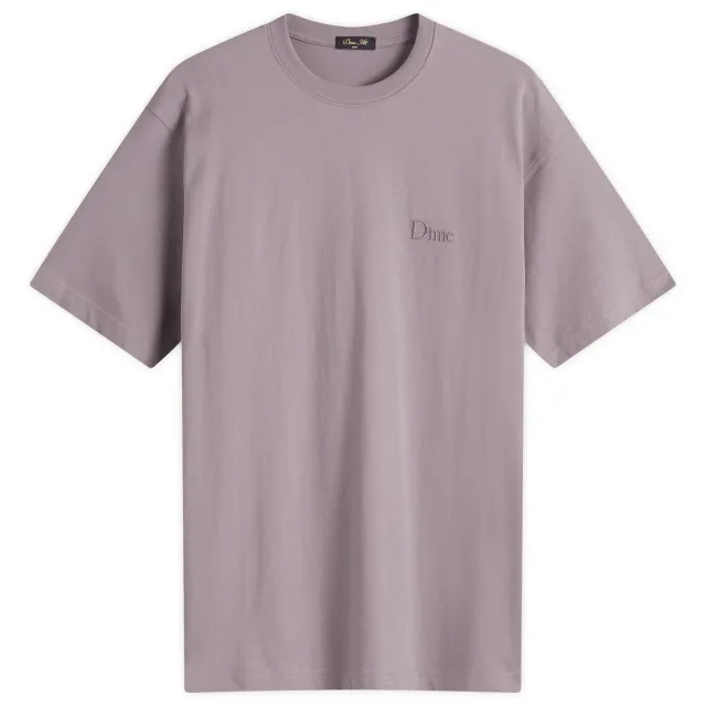 Dime Men's Classic Small Logo T-Shirt Plum Gray