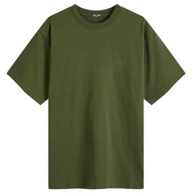 Dime Men's Classic Small Logo T-Shirt Forest Green