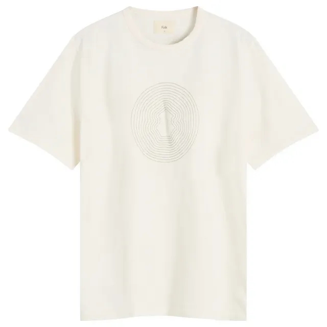 Folk Men's Zaki T-Shirt Ecru/Sage