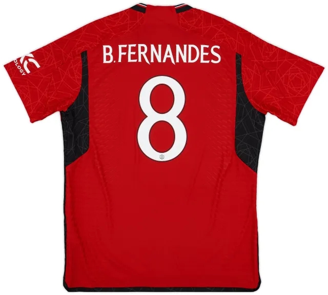 adidas 2023-24 Manchester United Authentic Home Shirt B.Fernandes #8 - 10/10 - (XL)