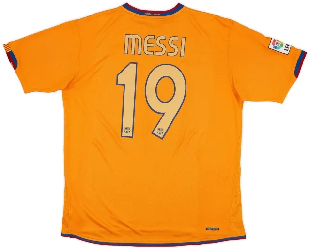Nike 2006-08 Barcelona Away Shirt Messi #19 - 6/10 - (XL)
