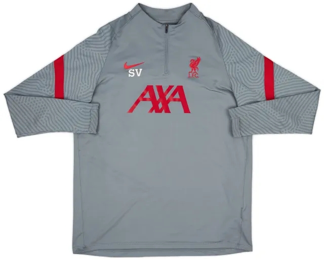 2020-21 Liverpool Staff Issue Nike 1/4 Zip Drill Top SV - 8/10 - (XL)