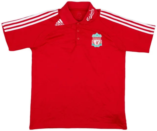 2008-09 Liverpool adidas Polo Shirt - 8/10 - (L)
