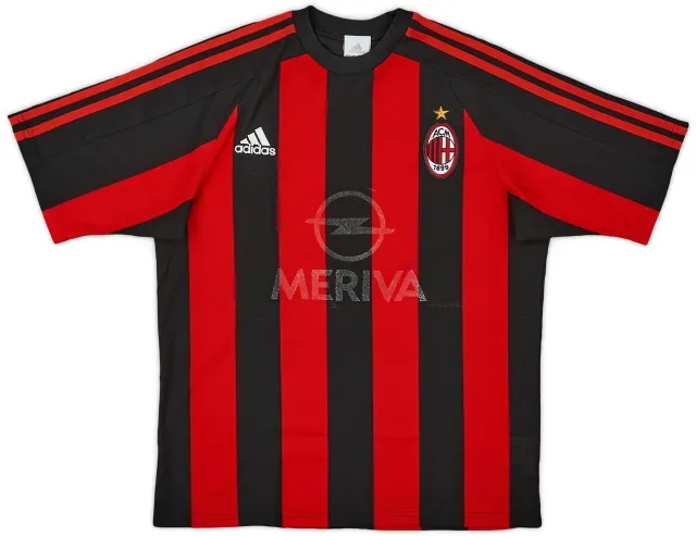adidas 2003-04 AC Milan Home Shirt - 4/10 - (XL.Boys)
