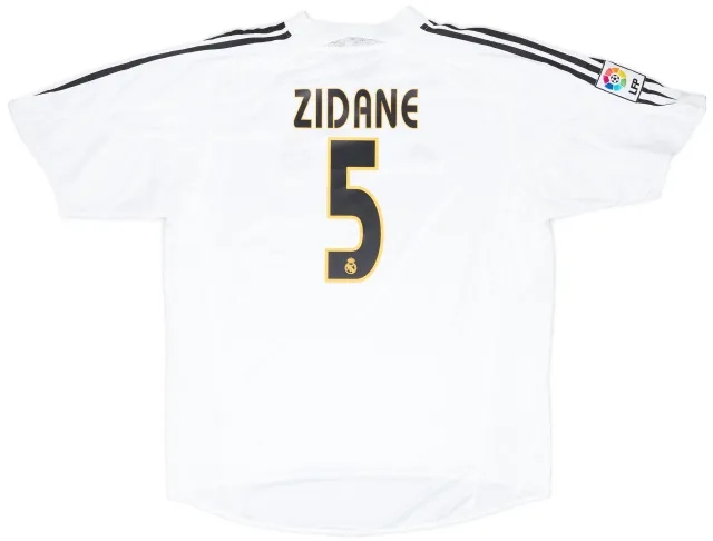 adidas 2004-05 Real Madrid Home Shirt Zidane #5 (XL)