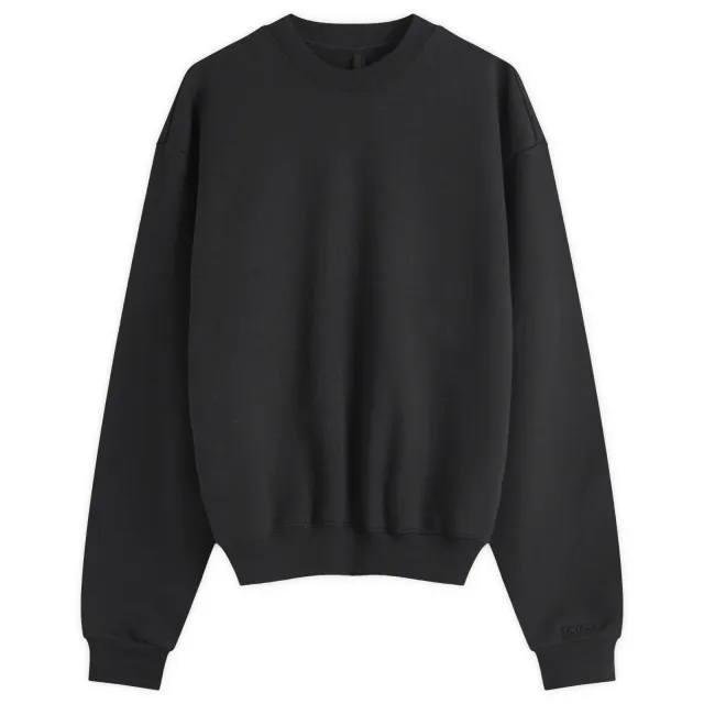 SKIMS Women's Cotton Fleece Classic Crew Sweatshirt Onyx