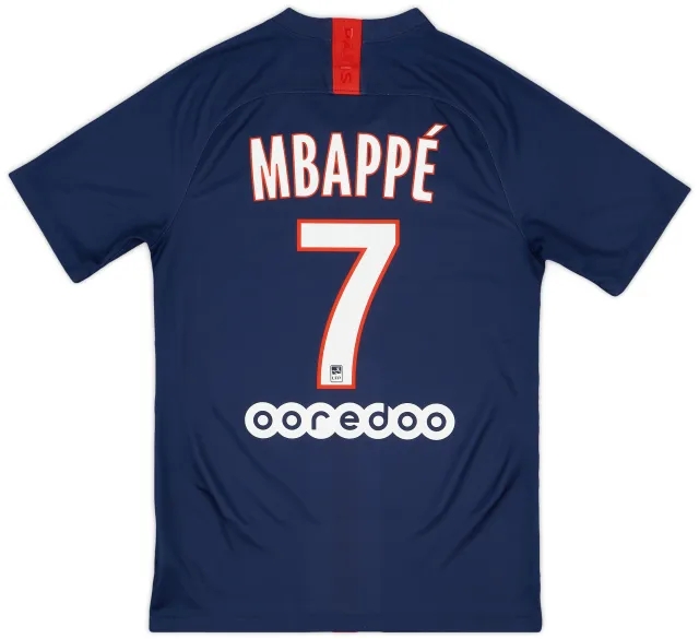 Nike 2019-20 Paris Saint-Germain Home Shirt Mbappe #7 - 8/10 - (S)