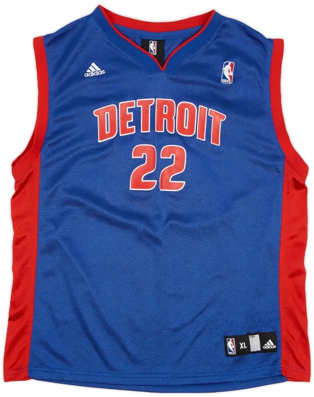 2006-10 Detroit Pistons Prince #22 adidas Away Jersey - 8/10 - (XL.Boys)