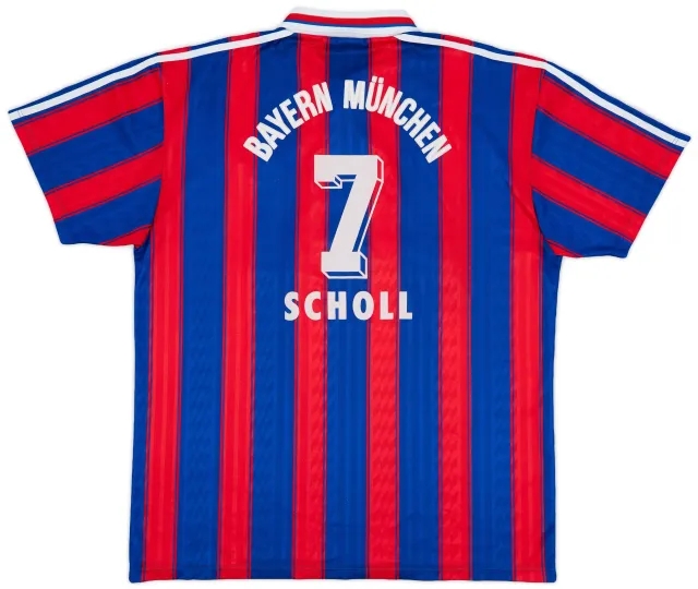 adidas 1995-97 Bayern Munich Home Shirt Scholl #7 - 8/10 - (M)