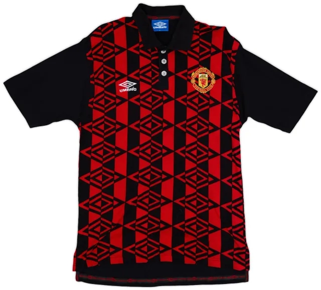 1996-97 Manchester United Umbro Polo Shirt - 9/10 - (L)
