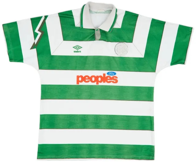 Umbro 1991-92 Celtic Home Shirt - 4/10 - (XL)
