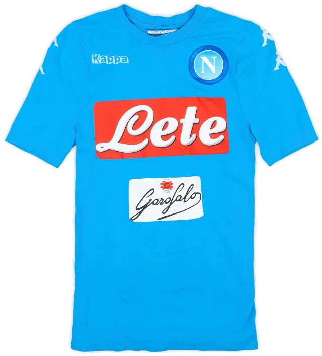 Kappa 2016-17 Napoli Authentic Home Shirt - 9/10 - (XS/S)