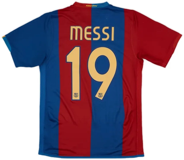 Nike 2006-07 Barcelona Home Shirt Messi #19 - 6/10 - (S)